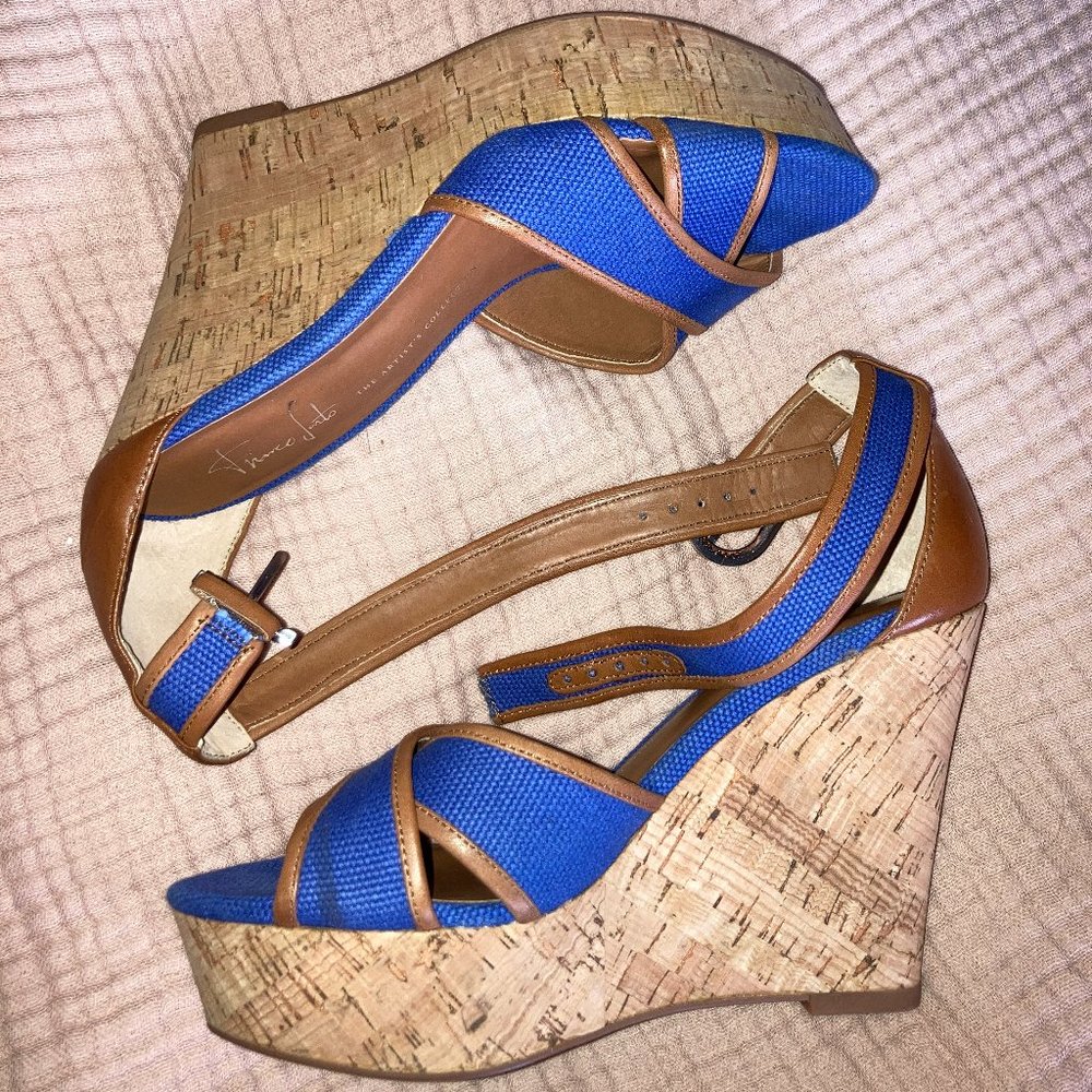 Franco Sarto Raina Wedge in Royal Sapphire